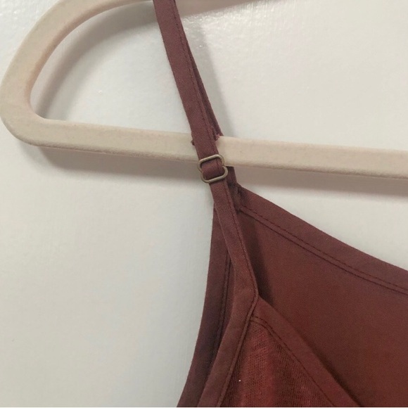 Anthropologie Alison rust colored tank with beads size S EUC - Picture 4 of 9